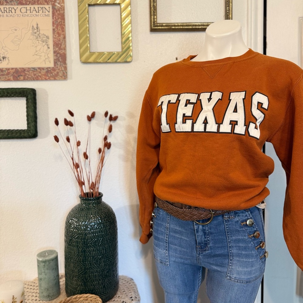 Russell Athletic Texas Graphic Sweater - Orange